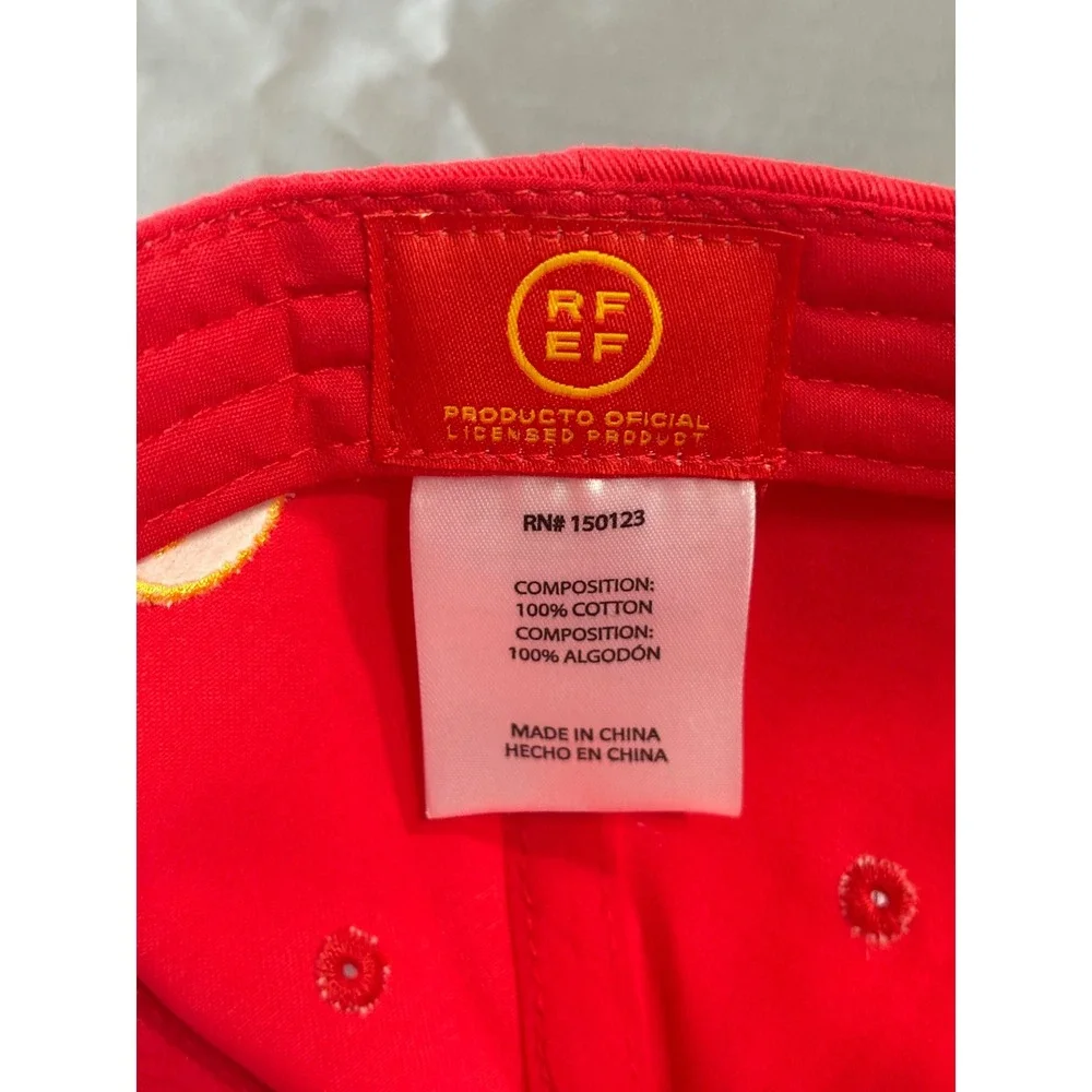 Spain National Team RFEF Official Licensed Red Soccer Baseball Cap Hat New